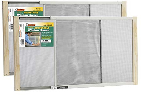 Frost King 2AWS1537 WB Marvin Adjustable Window Screen, 15in High x Fits 21-37in Wide (2 Pack)