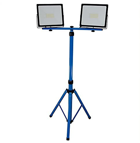 Bituxx LED Doppel Baustrahler 2x50W IP65 Strahler Arbeitsstrahler Fluter Flutlicht Scheinwerfer mit Teleskop Stativ