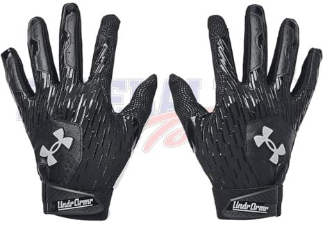 Under Armour Boys Youth Clean Up Baseball Gloves, (100) White/Halo Gray/Halo Gray, Medium