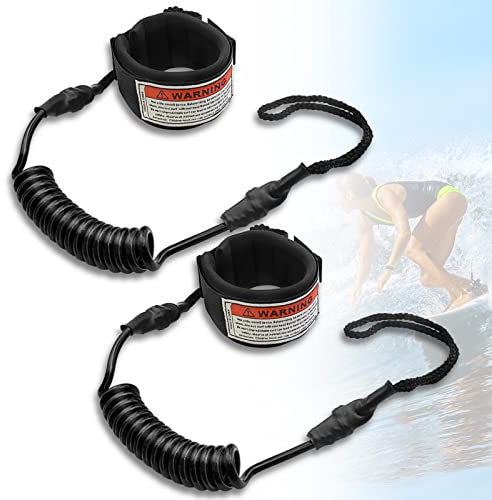 JNWYH 2 STK Sup Leash, Bequeme und Sichere Surfboard Leash, Einstellbar Leash für Surfboarding, Stand-up-Paddle-Boarding, Rafting, Bootfahren, Angeln