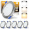 Qingmiao LED Einbaustrahler Dimmbar 230V 6W IP44 Einbauleuchten Deckenspots Deckenstrahler, für Badezimmer Küche Wohnzimmer,Silber 6er Set