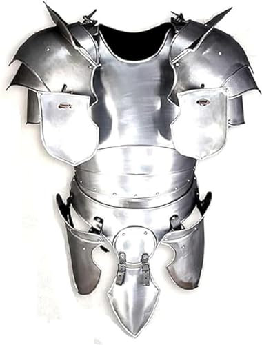 ANTIQUEMEDIEVAL Mittelalter Galahad Paladin Body Armour LARP Cosplay Set Silber