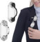 XPEX 2 Pièces Porte Lunettes, Porte-Lunettes Magnétiques Avec Broche Aimantée Pour Lunettes De Lecture, Badge, Broche Pour Lunettes De Sécurité, Pour Homme Et Femme(Noir/Argent)