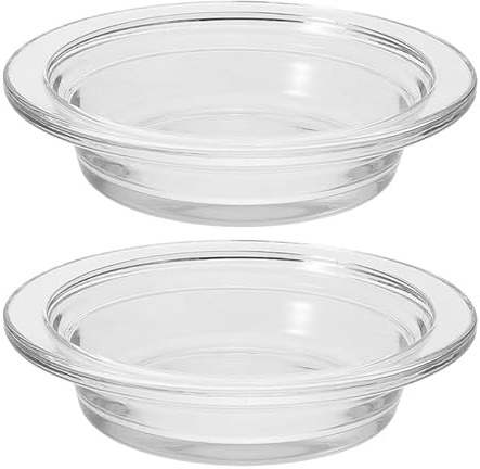 Warmhm Lot De 2 Coupelles De Rechange En Verre Pour Chauffe-cire Et Plaque De Revêtement Pour Chauffe-parfum