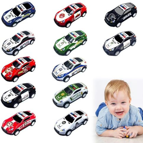 Spielzeugautos, 12 Stück Spielauto Set, Kinderspielzeug Fahrzeuge, Spielzeugfahrzeug Set, Kleinkind Mini Rennauto, Aufziehautos, Metall Modellauto, Mini Die Cast Spielzeugautos Set für Mädchen Jungen