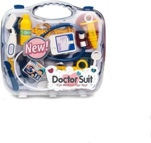 MIXEL Doctor Play Set Toy, Durable and Portable Carry Case, Complete Medical Kit, Realistic Tools, Pretend Play, Little Doctor Set, Educational Toy, Easy to Use, Blue