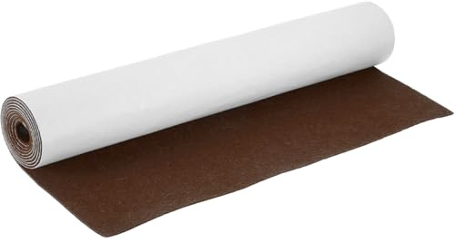 Filt, självhäftande filtmatta, filt i ljusgrå – 40 x 220 cm 2 mm tjock filtrulle, DIY, för askfoder, underlägg, lådmatta, bil, filt, fotoram, stolsben, bordsben (mörkbrun, 2 mm tjock)