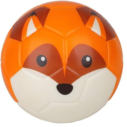 15 cm Animal Face Football – Soft Mini Sports Ball for Kids, Cute Cartoon Animal Design, Indoor/Outdoor Play (Fox)