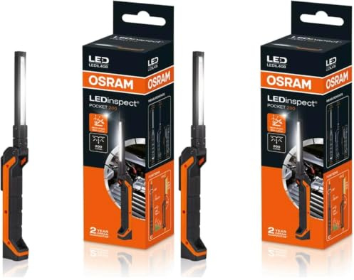 Osram LEDIL408 LEDinspect POCKET200, schlanke Inspektionsleuchte, 6500K, wiederaufladbare LED Arbeitsleuchte, magnetisch, biegsam (Packung mit 2)