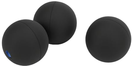 Naroote Squashbollset med Hög Elasticitet för Träning och Träning 3 St, Bärbara Gummibollar för squash- och Racketsporter, Lätt 39 Mm Blue Dot Design