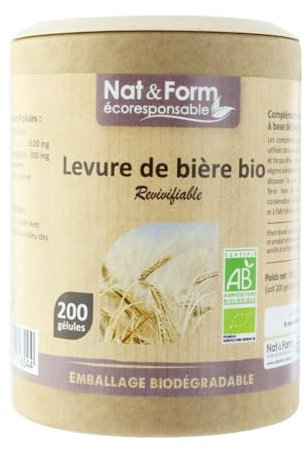 Nat&Form Levure De Biere Revivifiable Bio 200 Gelules