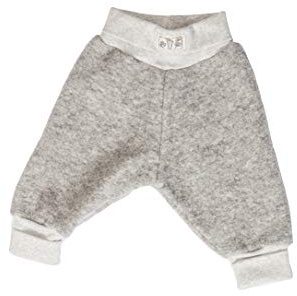 Lilano Organic Merino Wool Baby Pants [340007]. Made in Germany. (68 (4-6 Months), Grey)
