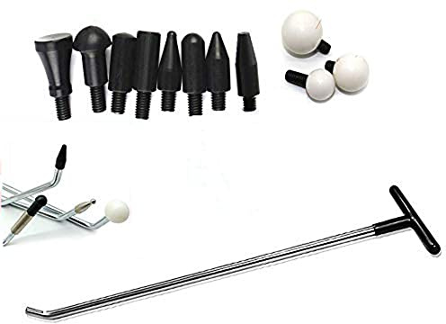 1 pièces de tiges de débosselage avec tête de poinçon Outils de réparation de grêle Kit de débosselage sans peinture Kit de débosselage de carrosserie de voiture