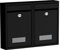 BASI | 2er Set Briefkasten | Wandbriefkasten Kompaktbriefkasten | DIN B5 | Namensschild jeweils 2 Schlüssel | Befestigungsmaterial | Briefkastenanlage | Stahlbriefkasten | Schwarz Matt | 2 Stück