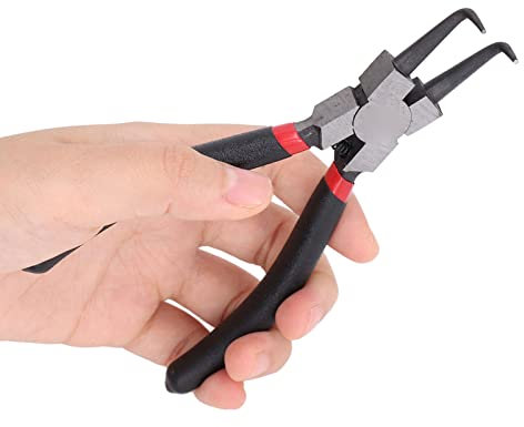 6in Internal Curved Retainer Ring Pliers Carbon Steel Rubber Circlip Pliers with Immersion Handle