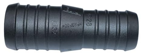 1, 2, 3, 5 oder 10 Schlauchverbinder 32 mm auf 28 mm gerade reduziert PA GF30 schwarz (1)