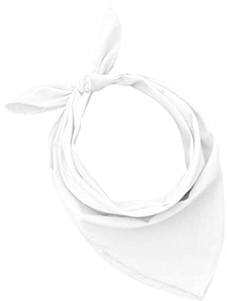 JOPHY & CO. 100% algodón BANDANA SET 3/5/10 para Mujeres Hombres Niños Unisex Único y/o Paisley Pattern COD. A644 (Color único, Blanco, Set 1 pz)
