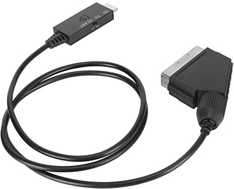 Wakects HDMI-zu-Scart-Konverter, HD-Medienschnittstelle zu Scart-Adapterkabel, Unterstützt PAL NTSC HD-zu-Scart-Konverter-Adapterkabel für TV VHS VCR DVD