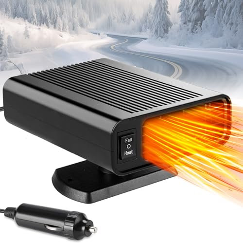 Showvigor Autoheizung Auto Windschutzscheibe Demister Stecker Zigarettenanzünde für alle Autos ，Fast Heating Zigarettenanzünder Heizung Auto