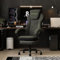 Ergonomic Office Chair with Adjustable Headrest and Footrest, High Back Reclining Desk Chair with Linkage Armrests, Executive Swivel Computer Chair with Lumbar Support for Home & Office (Green)