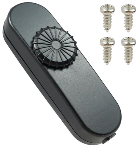 Variateur de Lumiere LED 3-100W, Interrupteur Variateur et Rotatif 220-240V, pour Ampoules LED graduables, Lampes à Incandescence et Lampadaires, Noir, Dispositif Contrôlé au Silicium