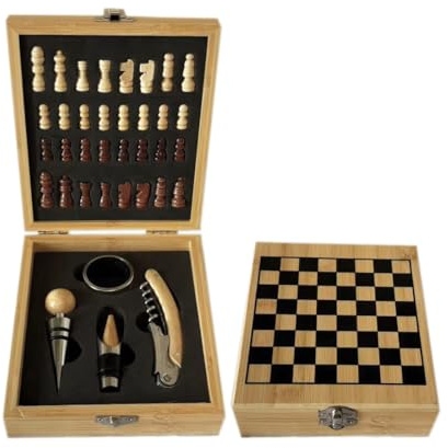 ZBPASL Set apribottiglie cavatappi, set regalo accessori per vino, apribottiglie cavatappi con tagliacapsule, Tappo per Vino,Versatore per Vino (Wood 0C)