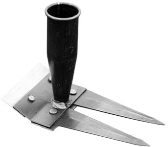 Raypontia 2 Dents Râteau De Désherbage, Rateau Jardin en Acier Au Carbone, Robuste Râteau, Outillage De Jardin, Désherbeur Manuel Double Face, Outil Manuel Mauvaises Remover pour Désherber