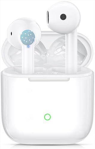 Cuffie Bluetooth,Auricolari Bluetooth 5.3 HiFi StereoIn Ear Cuffie Wireless ENC Cancellazione Rumore,40 Ore di Riproduzione,Cuffiette Senza Fili Touch Control IPX8 Impermeabile per IOS Android Galaxy