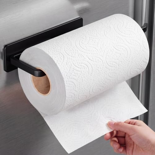 Portarotolo magnetico da cucina, nero