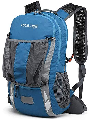 LOCAL LION Fahrradrucksack Wanderrucksack 18L mit Regenschutz für Damen Herren Rucksack mit Rückenbelüftung wasserdicht zum Radfahren Sport Schule Wandern Alltagsleben Camping