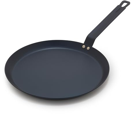 GreenPan x Bobby Flay 11 Carbon Steel Crepe Pan, Pre-Seasoned, Nontoxic, PFAS-Free, Induction Compatible, Pancake & Omelet Flat Griddle, High-Heat & Oven Safe Cookware, Cast Iron Alternative
