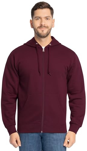 Fruit of the Loom Unisex's Eversoft Fleece Hoodies, Pullover, Moisture Wicking & Breathable, Sizes S-4x Shirt, Maroon Full Zip, Large