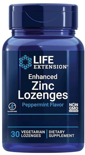 Life Extension, Enhanced Zinc, 30 vegane Lutschtablettenn, 18,75mg Zink je Dosis, Glutenfrei, Sojafrei, GMO frei, Geschmacksneutral