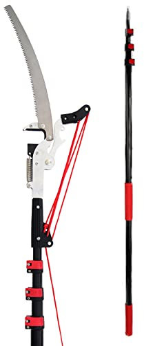 ATRNA Telescopic Pruning Saw, Pole Saw Tree Pruner Extendable Telescopic Landscaping Pole Saw 18FT/24FT for Pruning and Trimming Branches Leaves Saw-18FT