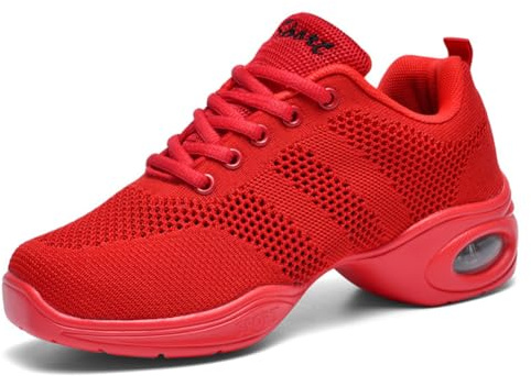 Hixingo Scarpe da Ballo Sportive Donna Fitness Ginnastica Sneakers Scarpe da Running Casual Traspirante Antiscivolo Jazz Moderno Comode Classiche Scarpe Danza Sneakers