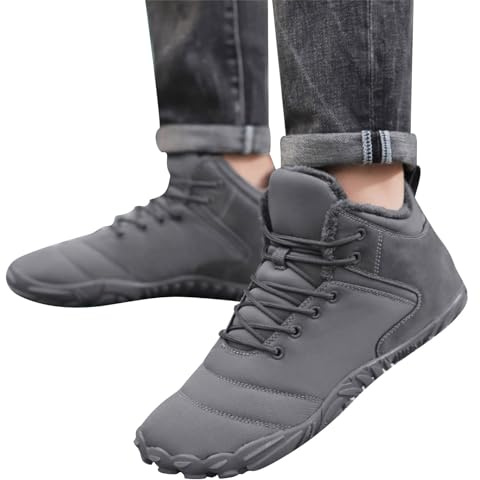 Chaussures pieds nus d'hiver pour homme et femme - Doublées chaudes - Chaussures pieds nus - Imperméables - Chaussures pieds nus - Chaussures d'hiver pieds nus - Chaussures basses pour homme -