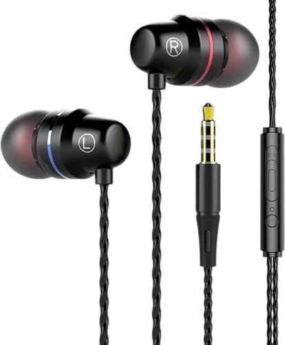KYLOS Ecouteurs Intra-Auriculaires Filaires – Son Pure Bass De Jbl Et Bouton De Contrôle – Connectivité : Câble Jack 3,5 Mm – Couleur : Noir,Ecouteurs Filaire