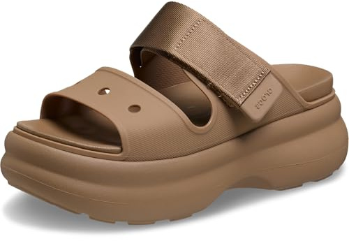 Crocs Womens Soho Two-Strap Sandals, Platform Sandals, Sepia, 8 Medium