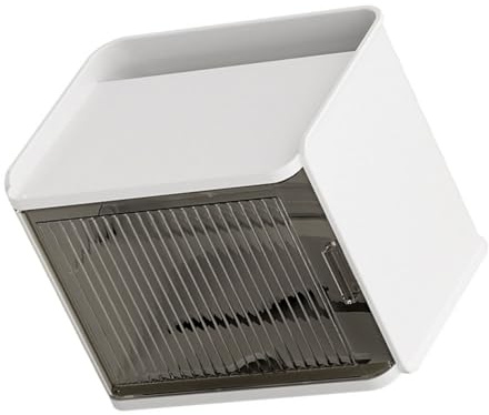 RASTKY Toilet Paper Holder Water Proof Wall Mounted Dispenser Storage Shelf for Bathroom Washroom HIPS ABS 7.09x5.51x5.31in (White)