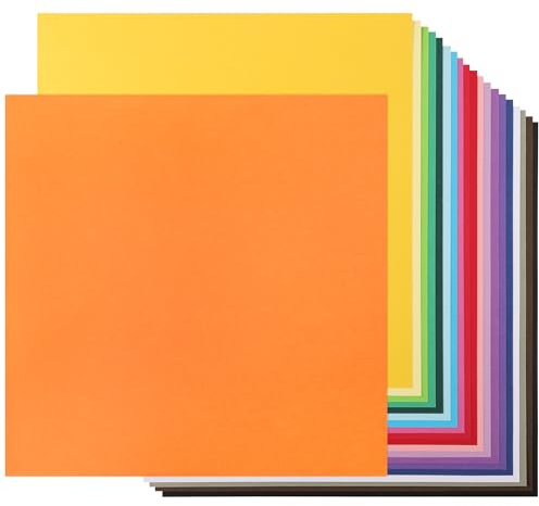 12 tum × 12 tum blandade färgade kartong 20 färger 20 ark 180 gsm/65 lb