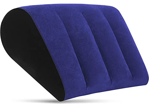 DASGUTES Aufblasbares Kissen Minimalistisch, blau, Hilfskissen für Yoga-Haltung, reduziert den Druck der Taille und des Rückens Kissen, Keilkissen