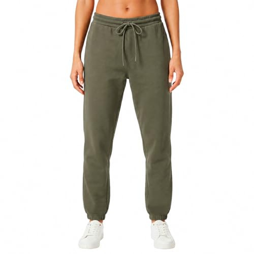 Light & Shade Pantaloni Jogging Donna Fleece – Joggers con Coulisse, Taglio Tapered e Tasche, Pantaloni Tuta Morbidi per Palestra Fitness Loungewear (Army, M)