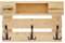 Schroth Home PALrobe Tiny 58 x 39 x 14,5 cm rechteckig – Wandgarderobe mit Ablage – Garderobe aus Holz – mit Haken