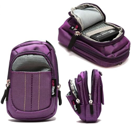 Navitech - Estuche Morado para Cámara - Compatible con la Panasonic LUMIX DC-TZ95D Superzoom Digital Cámara