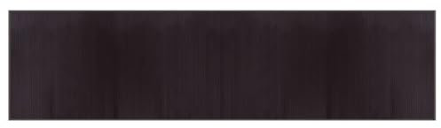 vidaXL Teppich, Bambusteppich Rechteckig, Bambusmatte rutschfest für Wohnzimmer, Läufer Küchenteppich Flurteppich, Modern, Dunkelbraun 100x400cm Bambus