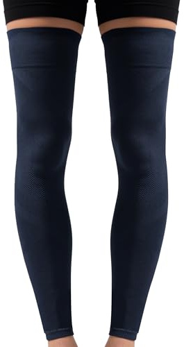 SLIMCELL PRO Fascia Ginocchio Lunga Sport Anti UV Unisex - Gambali Compressione, Calze Compressione Graduata Senza Piede, Gambali Compressione, Polpaccera Compressione Uomo e Donna - Made in Italy