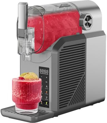 hzexun Machine à boissons glacées 1.6 L, granités machine à desserts glacés, refroidissement rapide par compresseur,6 programmes,cocktails glacés,frappés,margaritas,milkshakes et jus glacés