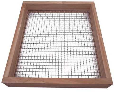 Setaccio del suolo, setaccio da giardino manuale, setaccio di preparazione al compost in legno, setaccio di terra e rocce, setaccio da giardino grande, strumento di giardinaggio