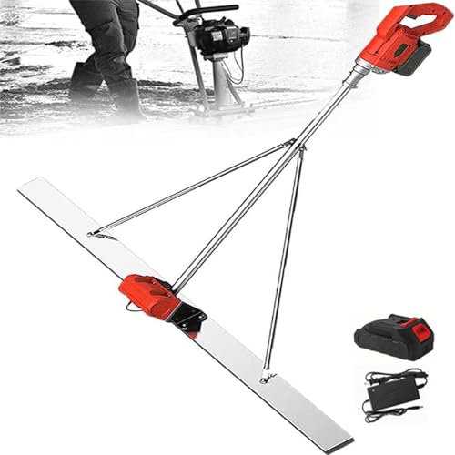 Kit vibratorio vibrato in cemento Vibratore per calcestruzzo, kit vibrante per massetto in calcestruzzo da 2 m, vibratore per massetto elettrico, utensile per la finitura del calcestruzzo, t