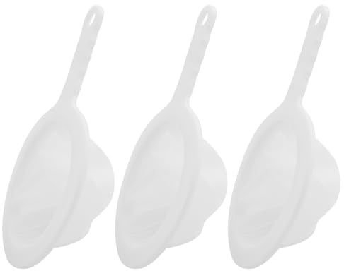 3 stycken ultrafina nylonfilter vitt, nylon fint sil kök, 100/200/400 mesh superfin trattsil, pastasil, kökssil plast med handtag för juice, kaffe, mjölk